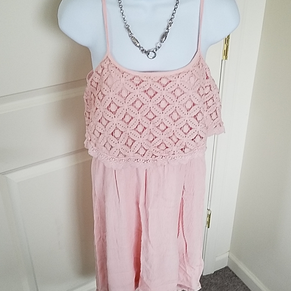 No Boundaries pastel peach summer dress